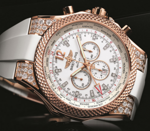 Swiss Elegant Breitling Bentley GMT Red Gold Gemset Replica Watches