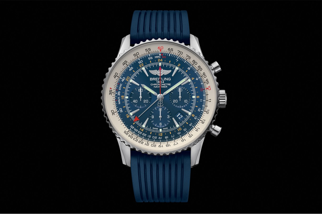 Silver Hands Copy Breitling Navitimer GMT Watches
